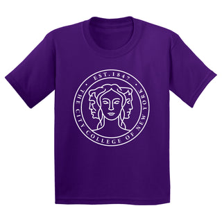 City College of New York Beavers Primary Logo Youth - Purple