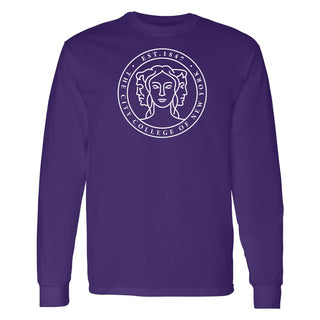 City College of New York Beavers Primary Logo Long Sleeve - Purple