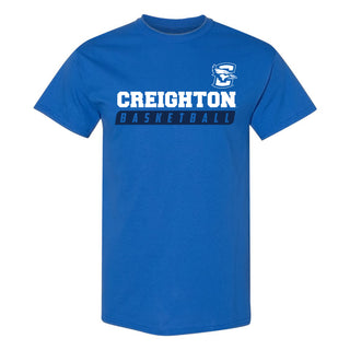 Creighton University Bluejays Basketball Slant Short Sleeve T Shirt - Royal