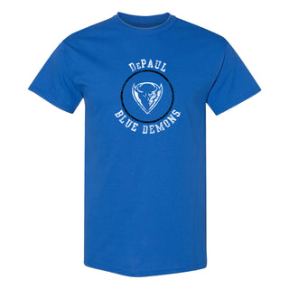 DePaul Distressed Circle Logo T-Shirt - Royal