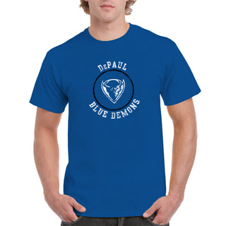 DePaul Distressed Circle Logo T-Shirt - Royal