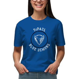 DePaul Distressed Circle Logo T-Shirt - Royal