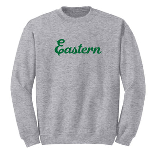 Eastern Michigan Script Logo Crewneck - Sport Grey