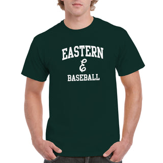 Eastern Michigan Arch Logo Baseball T-Shirt - Forest