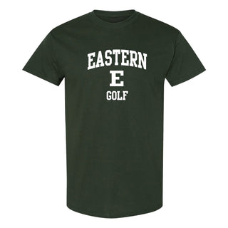 Eastern Michigan Arch Logo Golf T-Shirt - Forest