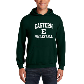 Eastern Michigan Arch Logo Volleyball Hoodie - Forest