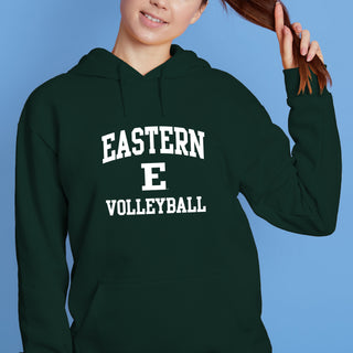 Eastern Michigan Arch Logo Volleyball Hoodie - Forest