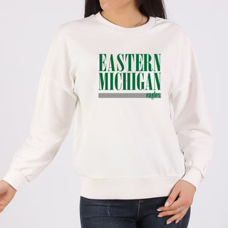 Eastern Michigan Boldline Crewneck - White