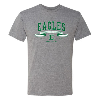 Eastern Michigan Ribbon Flight NLA Triblend T-Shirt - Premium Heather