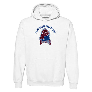 Fairleigh Dickinson University Devils Arch Logo Heavy Blend Hoodie - White