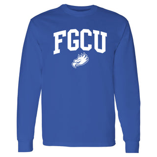 Florida Gulf Coast University Eagles Arch Logo Long Sleeve T Shirt - Royal
