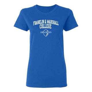 Franklin & Marshall College Diplomats Arch Logo Women's T Shirt - Royal