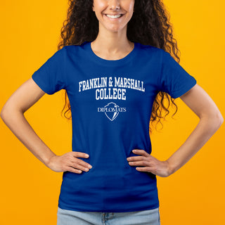 Franklin & Marshall College Diplomats Arch Logo Women's T Shirt - Royal