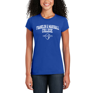 Franklin & Marshall College Diplomats Arch Logo Women's T Shirt - Royal