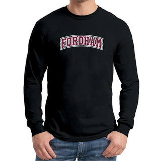 Fordham University Rams Basic Block Long Sleeve T-Shirt - Black