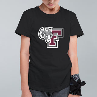 Fordham University Rams Primary Logo Youth T-Shirt - Black