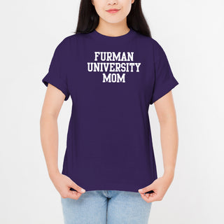 Furman Basic Block Mom T-Shirt - Purple
