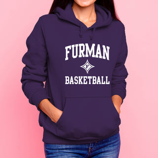 Furman Arch Logo Basketball Hoodie - Purple