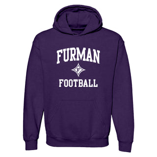 Furman Arch Logo Football Hoodie - Purple