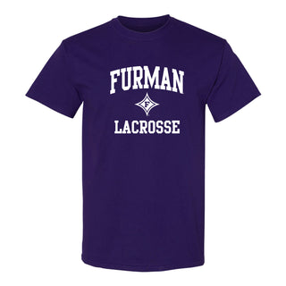 Furman Arch Logo Lacrosse T-Shirt - Purple