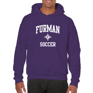 Furman Arch Logo Soccer Hoodie - Purple