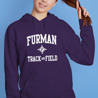 Furman Arch Logo Track & Field Hoodie - Purple