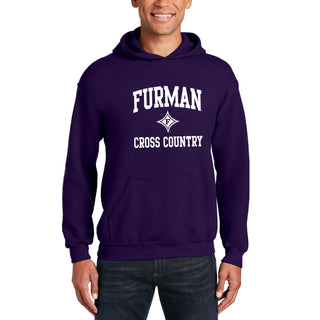 Furman Arch Logo Cross Country Hoodie - Purple