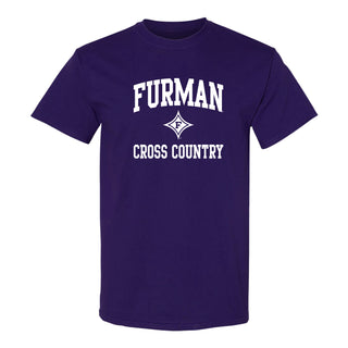 Furman Arch Logo Cross Country T-Shirt - Purple