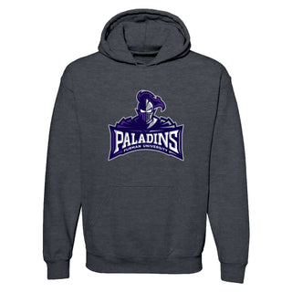 Furman Mascot Spirit Mark Hoodie - Dark Heather