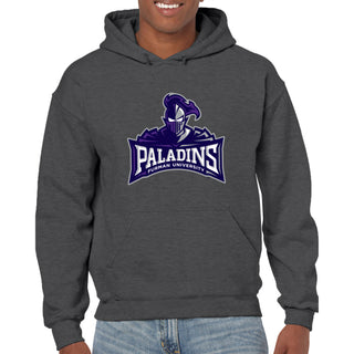 Furman Mascot Spirit Mark Hoodie - Dark Heather