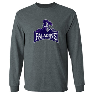 Furman Mascot Spirit Mark Long Sleeve - Dark Heather