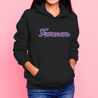Furman Basic Script Hoodie - Black