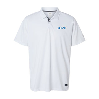 Alpha Kappa Psi Greek Letter LC Oakley Hydrolix Polo - White