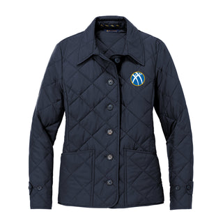 Alpha Kappa Psi Primary Logo LC Brooks Brothers Women's Quilted Jacket - Night Navy