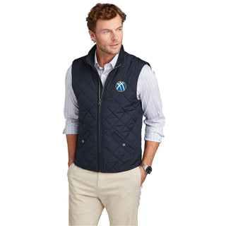 Alpha Kappa Psi Primary Logo LC Brooks Brothers Quilted Vest - Night Navy