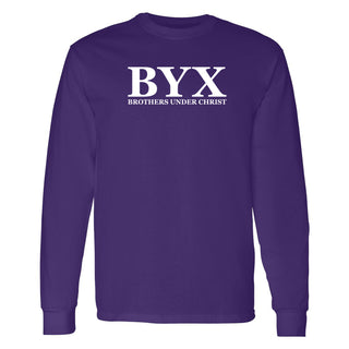 Beta Upsilon Chi Greek Letter Block Long Sleeve - Purple