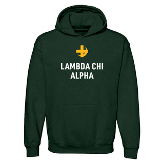 Lambda Chi Alpha Greek Primary Logo Hoodie - Forest