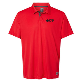 Phi Kappa Psi Greek Letter Block LC Oakley Hydrolix Polo - Team Red