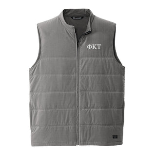 Phi Kappa Tau Greek Letter Block LC Travis Mathew Cold Bay Vest - Quiet Shade Grey