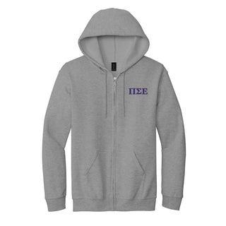 Pi Sigma Epsilon Greek Letter LC EMB Zip Hoodie