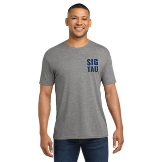 Sigma Tau Gamma LC & Back Print Triblend T-Shirt - Premium Heather