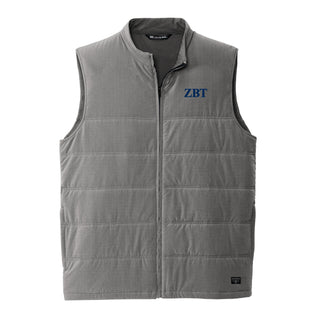 Zeta Beta Tau Greek Letter Block LC Travis Mathew Cold Bay Vest - Quiet Shade Grey