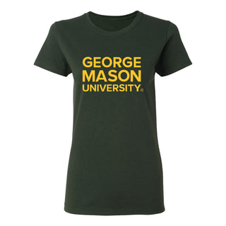 George Mason University Patriots Basic Block Women's T-Shirt - Forest