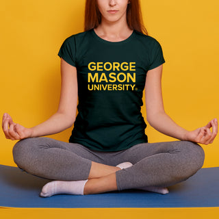 George Mason University Patriots Basic Block Women's T-Shirt - Forest