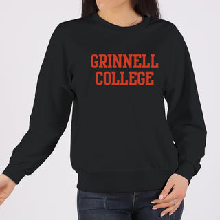 Grinnell College Basic Block Crewneck - Black