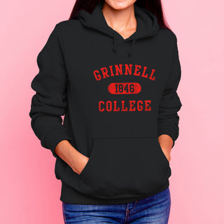 Grinnell College Athletic Arch Hoodie - Black