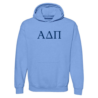 Alpha Delta Pi Greek Letter Block Hoodie - Carolina Blue