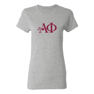 Alpha Phi Greek Letter Block Womens T-Shirt