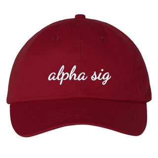 Alpha Sigma Alpha Greek Script Hat