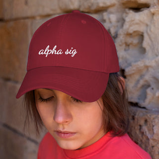 Alpha Sigma Alpha Greek Script Hat
